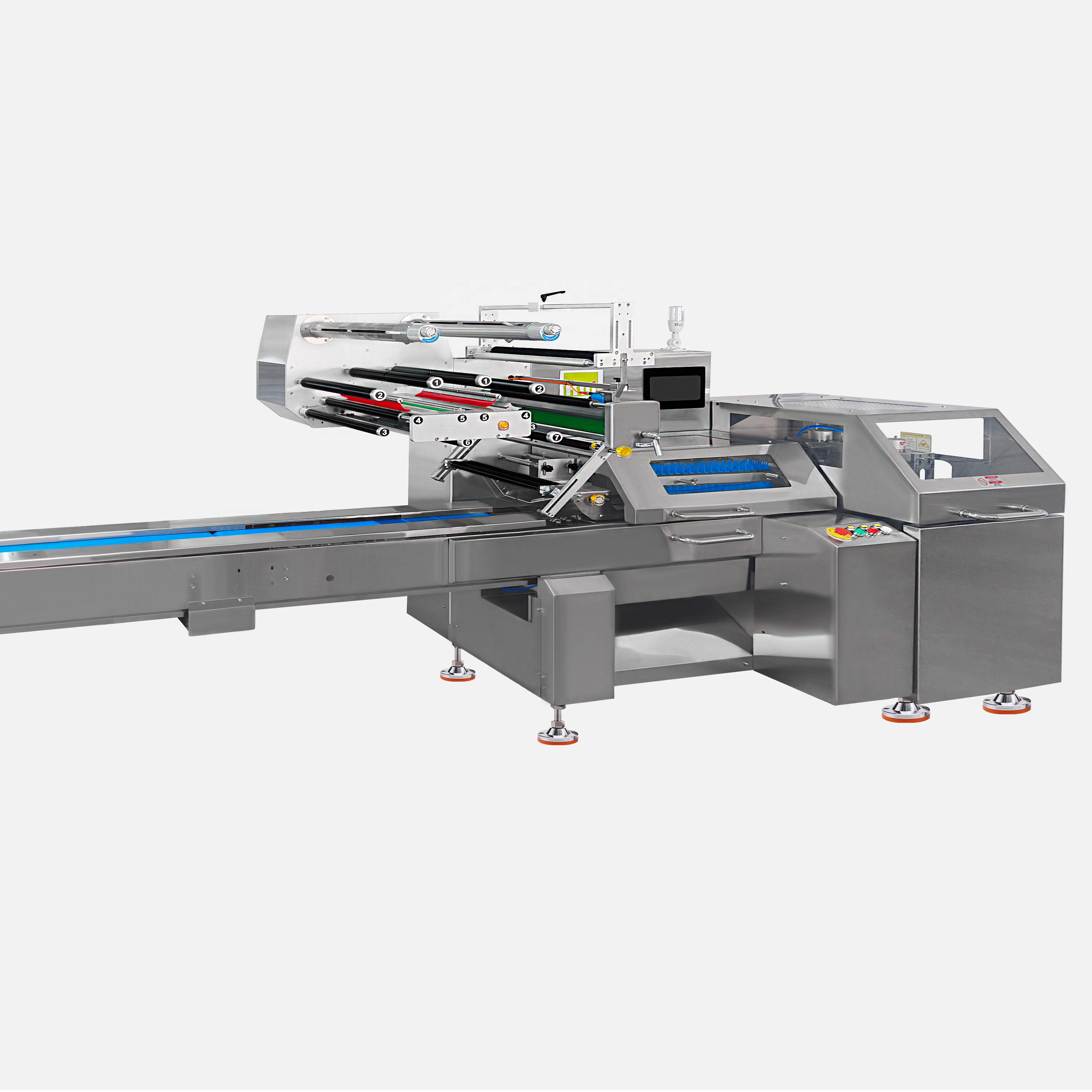 Automatic 5-Servo Horizontal Flowpack Packaging Machine 5-pack 10-pack Consecutive Plastic Film Foil Bag Wrapping Food