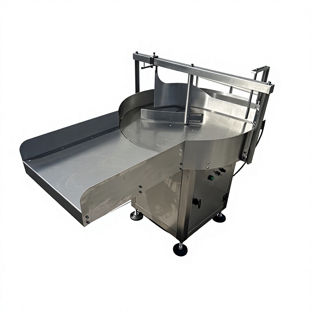 HuiMing Automatic Plastic Glass Bottle Feeding Turntable GP-0A Unscrambler Feeder Table for Beverage Filling Production Line