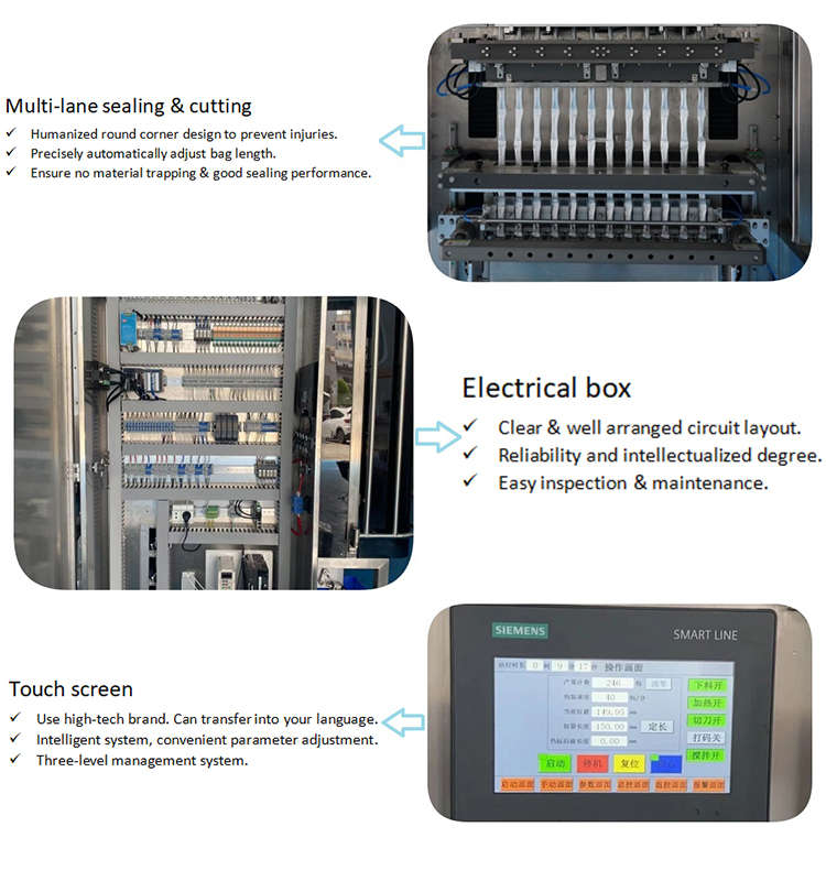 Multi Track Sachet Packing Machine Sugar Sticks Packing Machine High Speed Filling Machine for Small Sachet