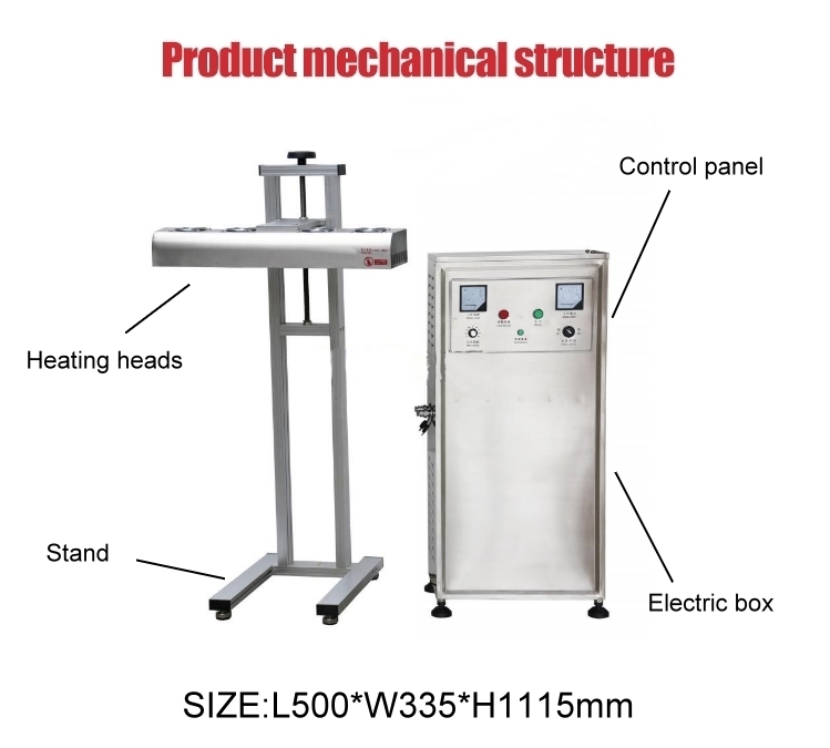 Automatic Induction Sealer Sauce Shrink Induction Capping Uk Continuous Jar Aluminum Lid Sealing Machine