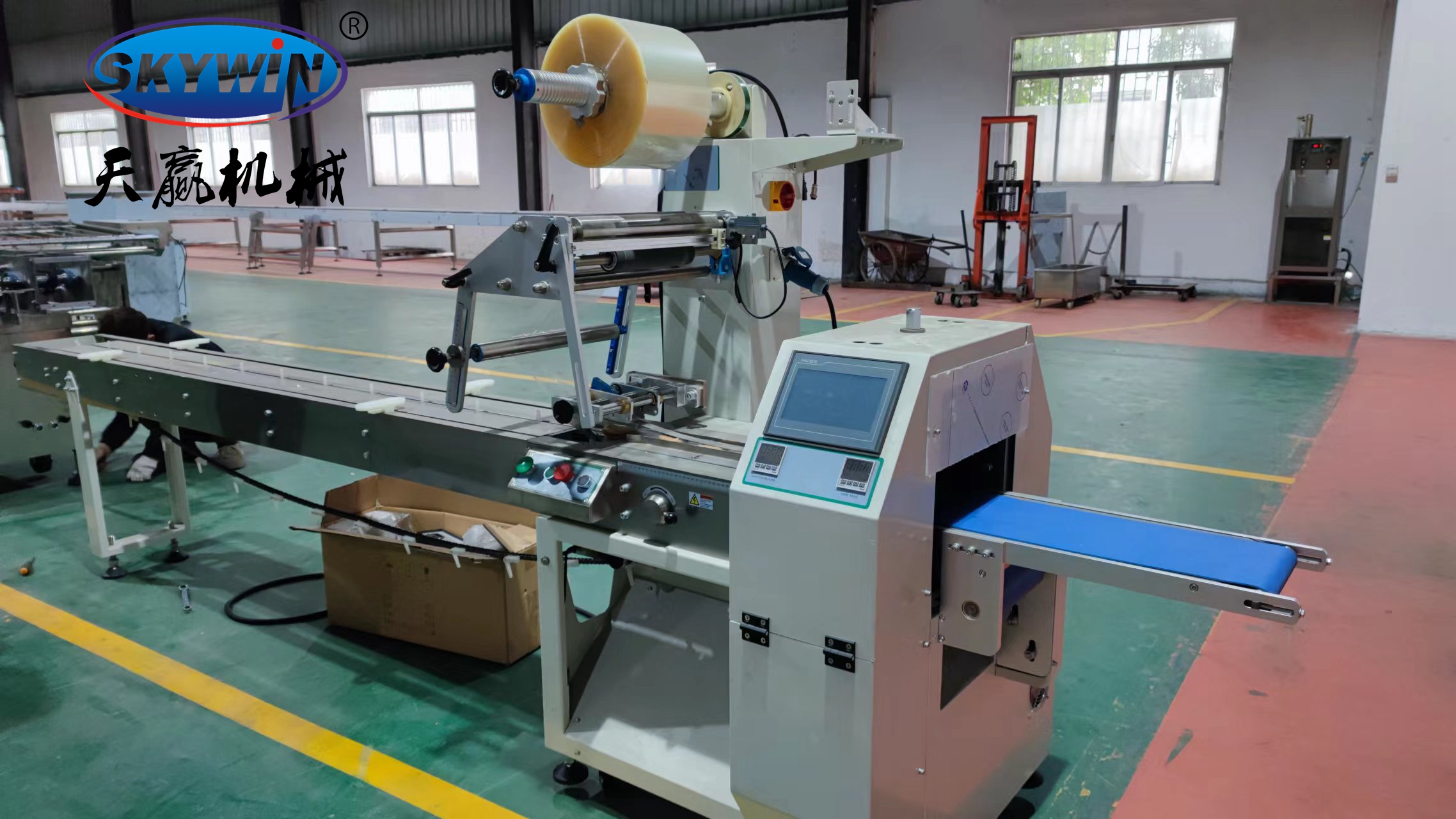 Fully Automatic Horizontal Wrapping Flow Pack Packing Machine Biscuit Cookie Chocolate Packaging Machine