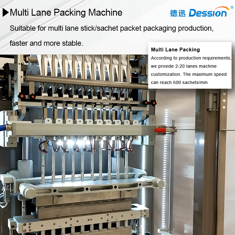 Automatic Multi Lane Stick Box Packing Machine for 4 6 8 10 Lane Stick Sachet Packing Machine Stick Sachet Cartoning Machine
