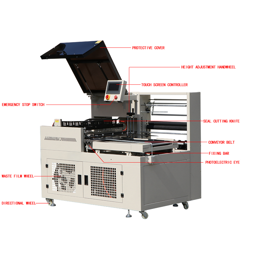 POF PE Film Heat Bottle Tunnel Shrink Machine Automatic Film Heat Shrink Wrap Packing Machine for Perfume Box
