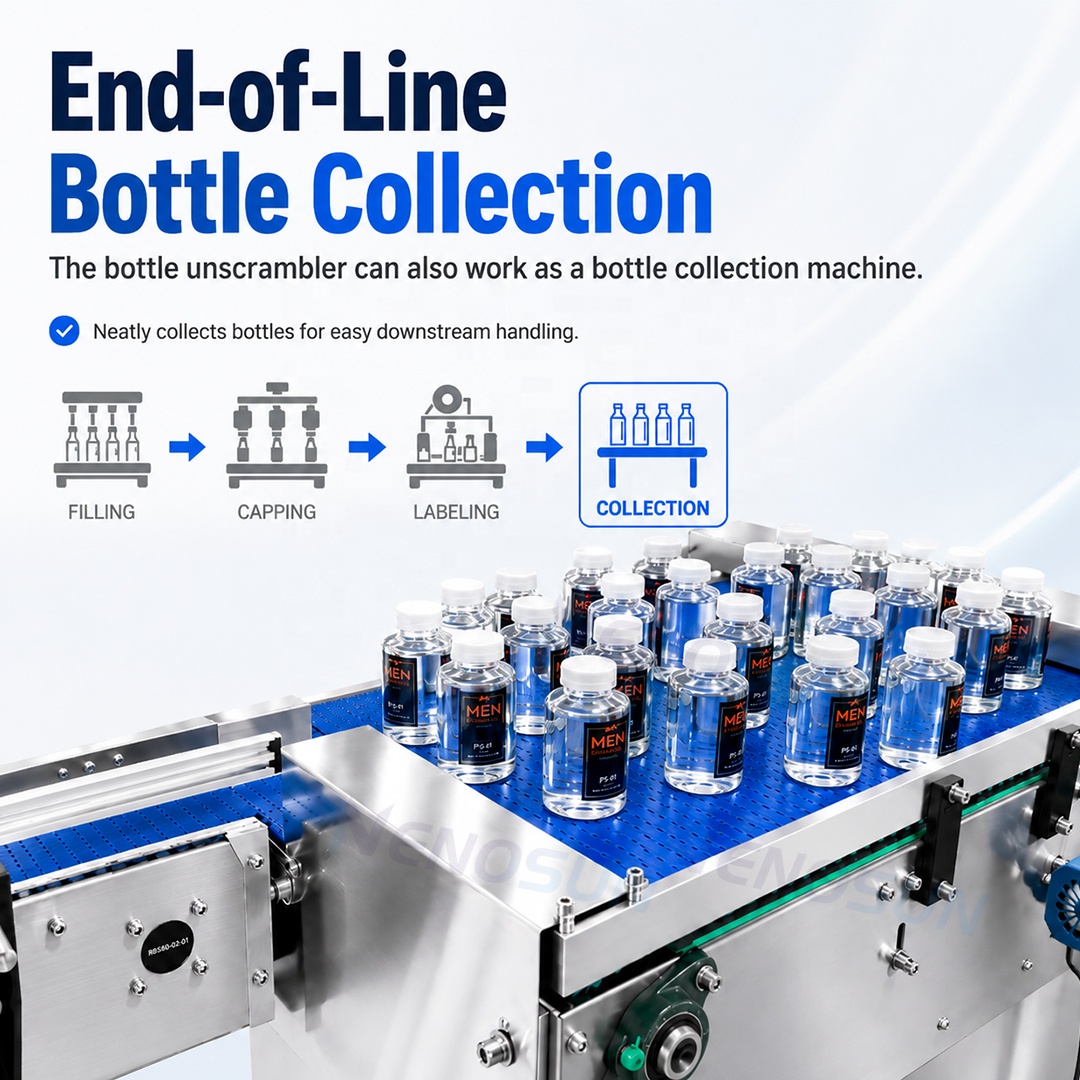 NENOSUN Unscrambler Bottle Sorting Machine Linear Bottle Unscrambler