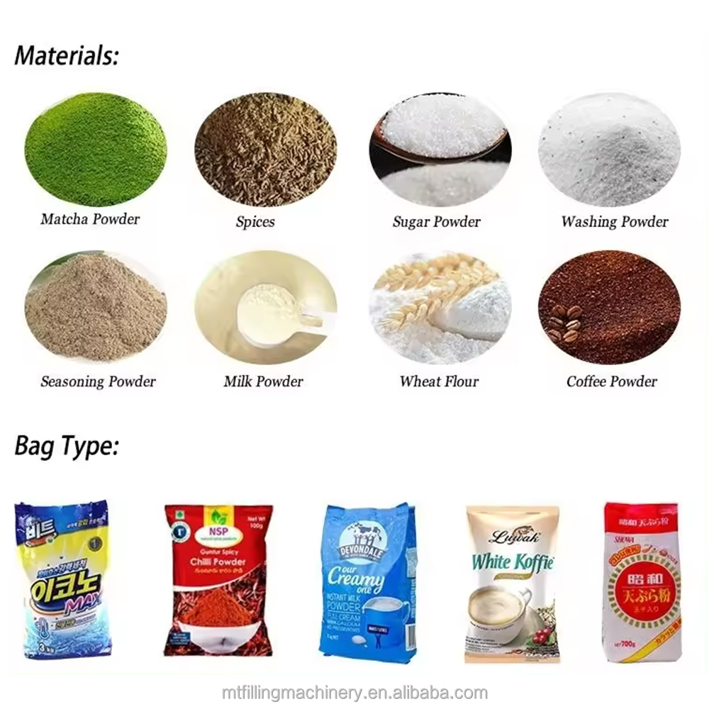 MT-F1 Semi-Automatic Powder Packaging Machine Vertical Form Fill Seal for Fine Powders