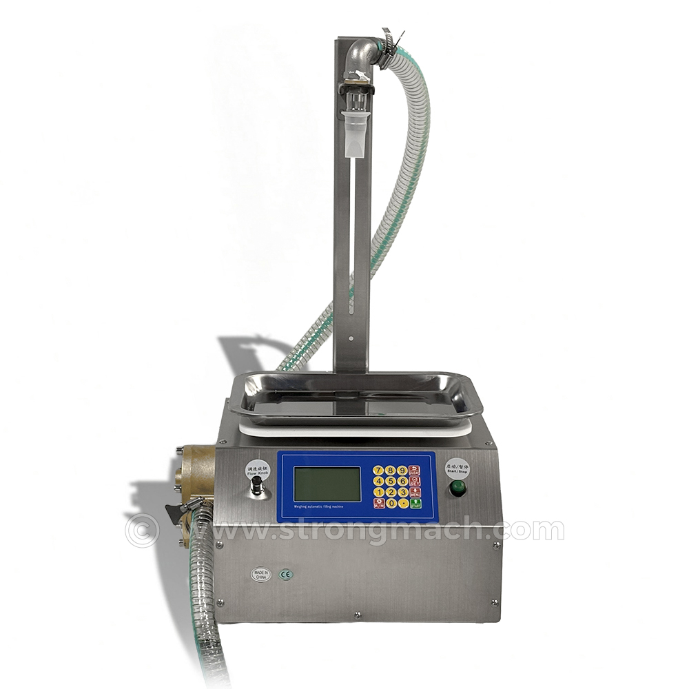 L15 Semi-Automatic Honey Sesame Paste Viscous Liquid Quantitative Weighing Anti Drip Stainless Steel Gear Pump Filling Machine
