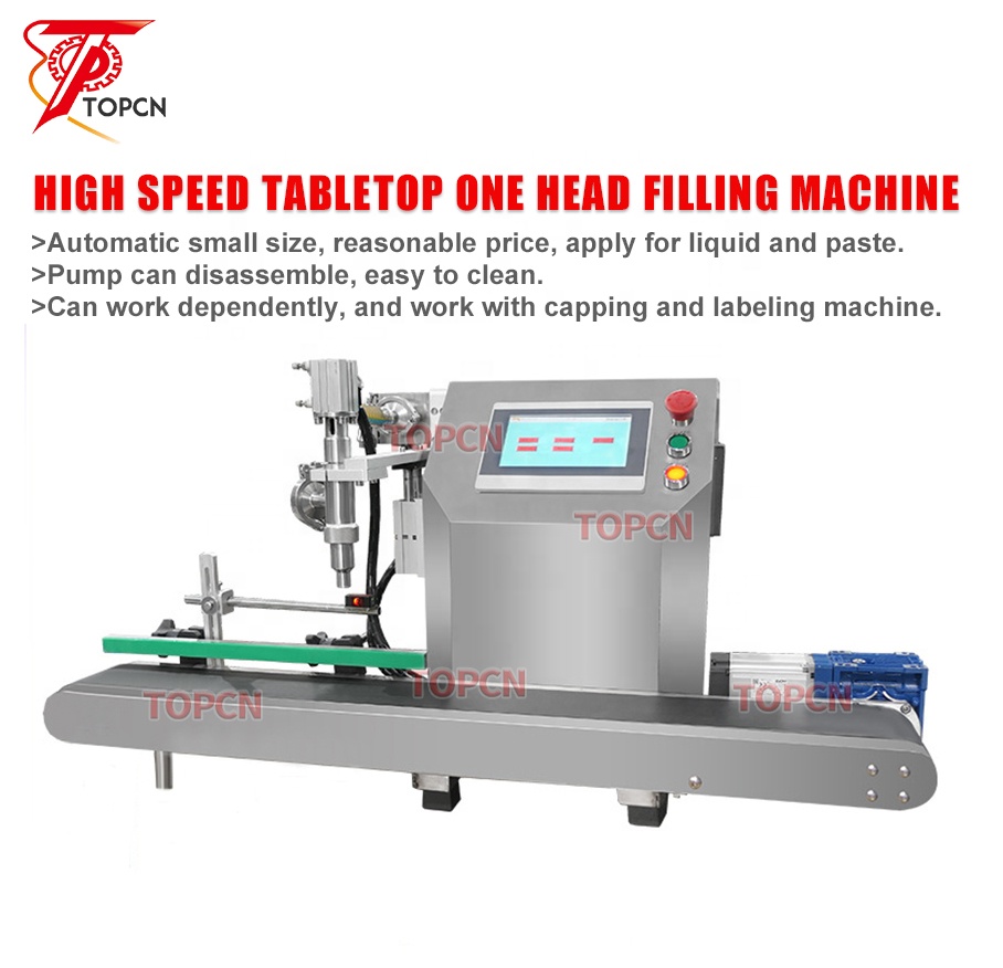 Tabletop Honey Sauce Paste Detergent Shampoo Cream Lotion Servo Motor Gear Pump Filling Machine 100 to 5000ml Small Business