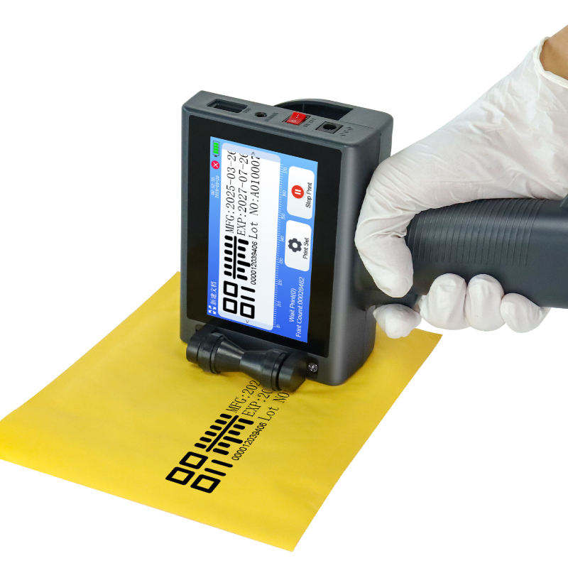 T10 Hot Sale Handheld Portable Battery Powered Belt Inkjet Screen Printer Card Egg Serial Number Batch Coding High-Speed Screen