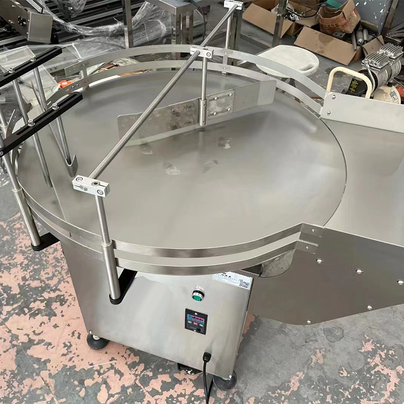 Custom Automatic Round Rotary Plastic Glass Bottle Unscrambler Glass Bottle Sorting Turntable Feeding Table for Filling Machine