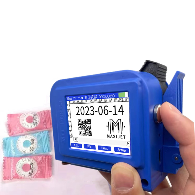 12.7mm Handheld Inkjet Printer - Portable Batch Coding for Carton Box Plastic Bag, Fast Dry