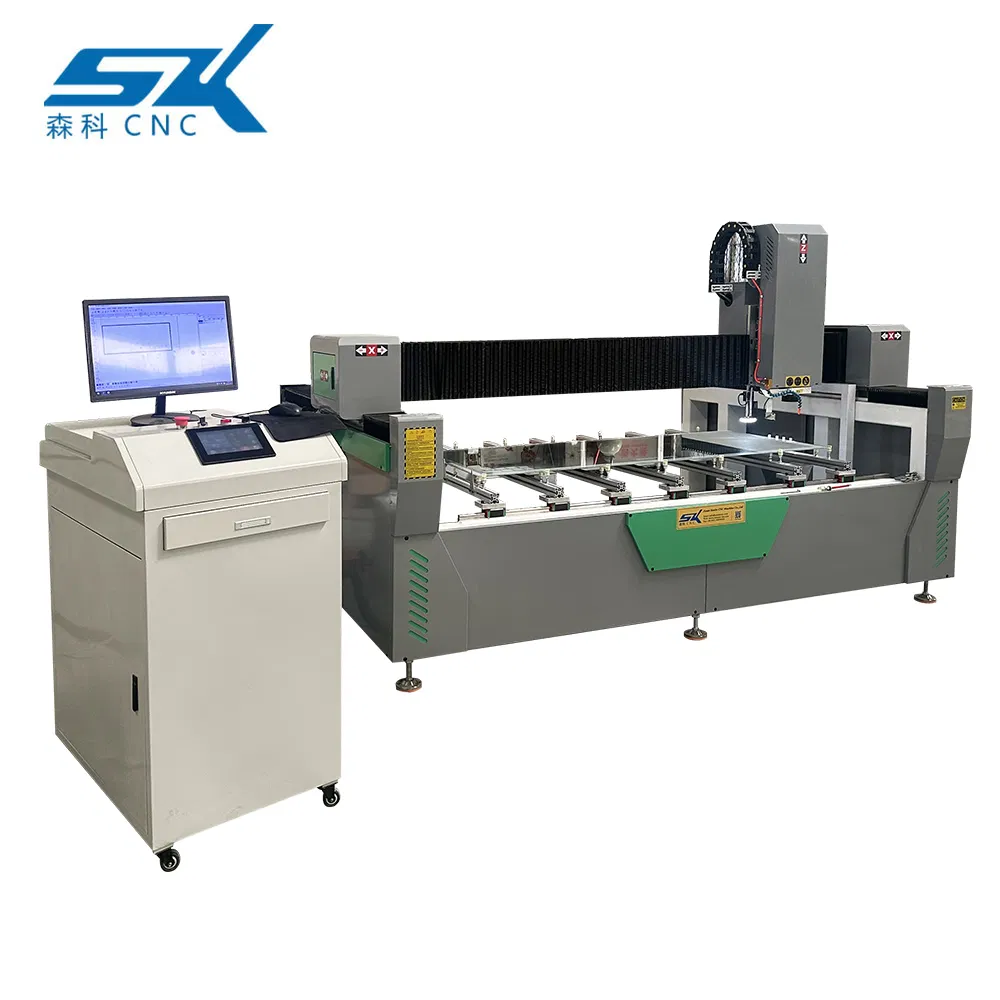Large Area 1300*2500mm 2000*1000mm Gold Stainless Steel Copper Glass LED Light Mirror Fiber Laser Sandblasting Sand Coating Engraving Marking Machine