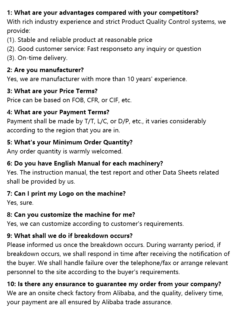 FAQ Overview