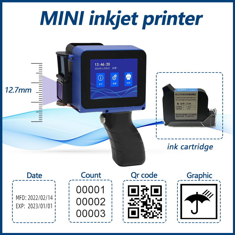 Mini Handheld Coding Printer Print Expiry Date Coder Batch Batch Number Portable Inkjet Printer