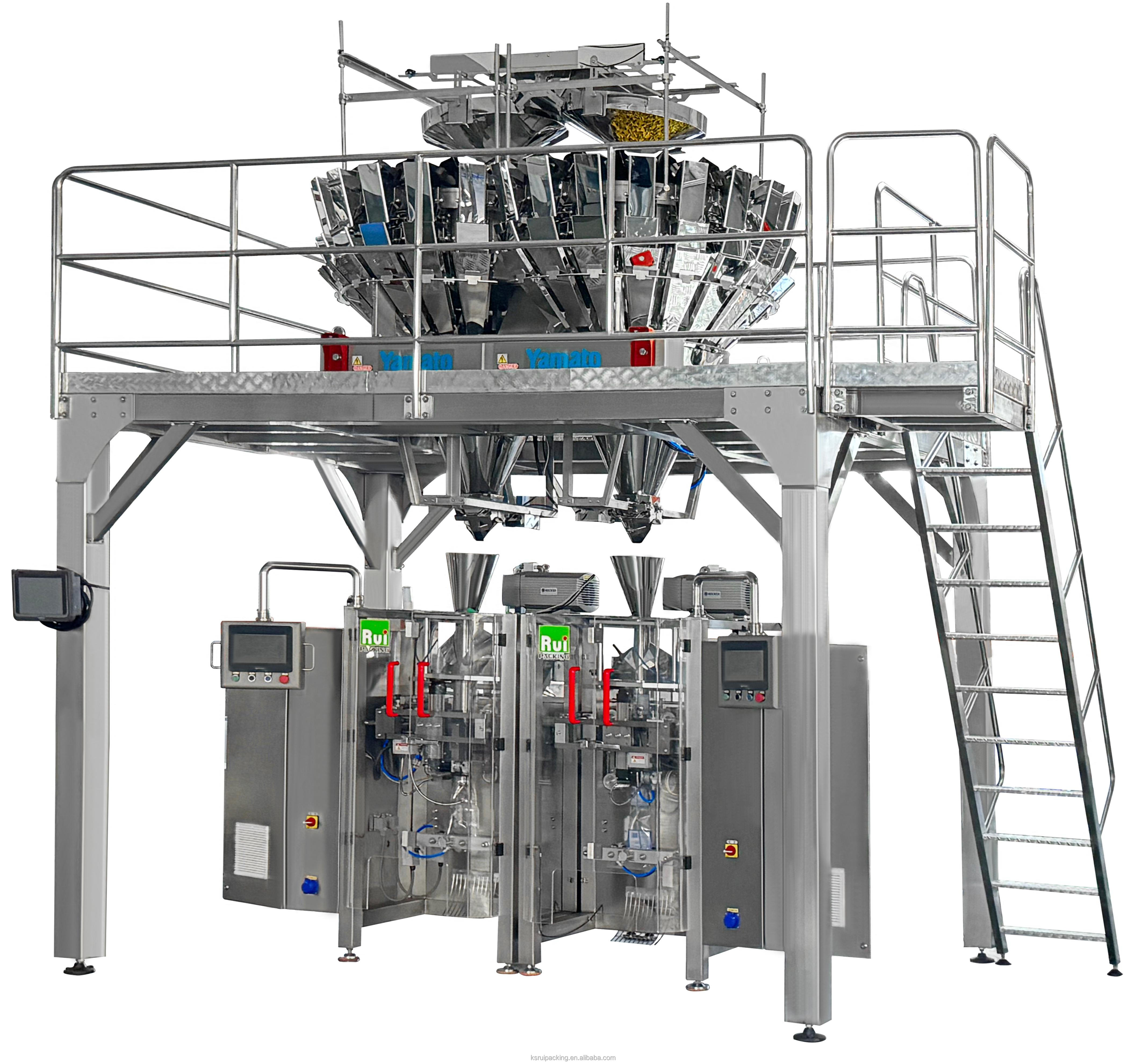 RL520K High Speed Automatic Vertical Form Fill Seal Packing Machine for Granule Powder Food with Multi-Head Weigher