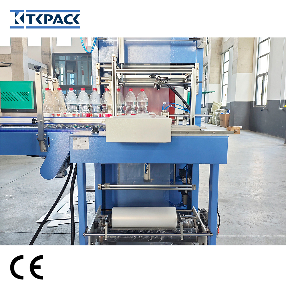 Automatic High Speed PE Film Shrink Wrapping Machine, L-Type Linear Heat Shrink Tunnel for Water Bottle Beverage Packaging Line