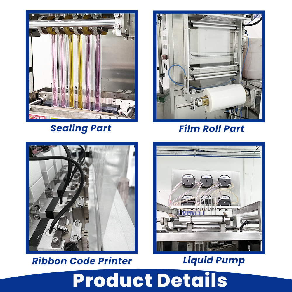 Automatic Multi lane Liquid Ice Lolly Pop Sachet Packing Machine Multi-function Juice Gel Stick Pouch Filling Packaging Machines