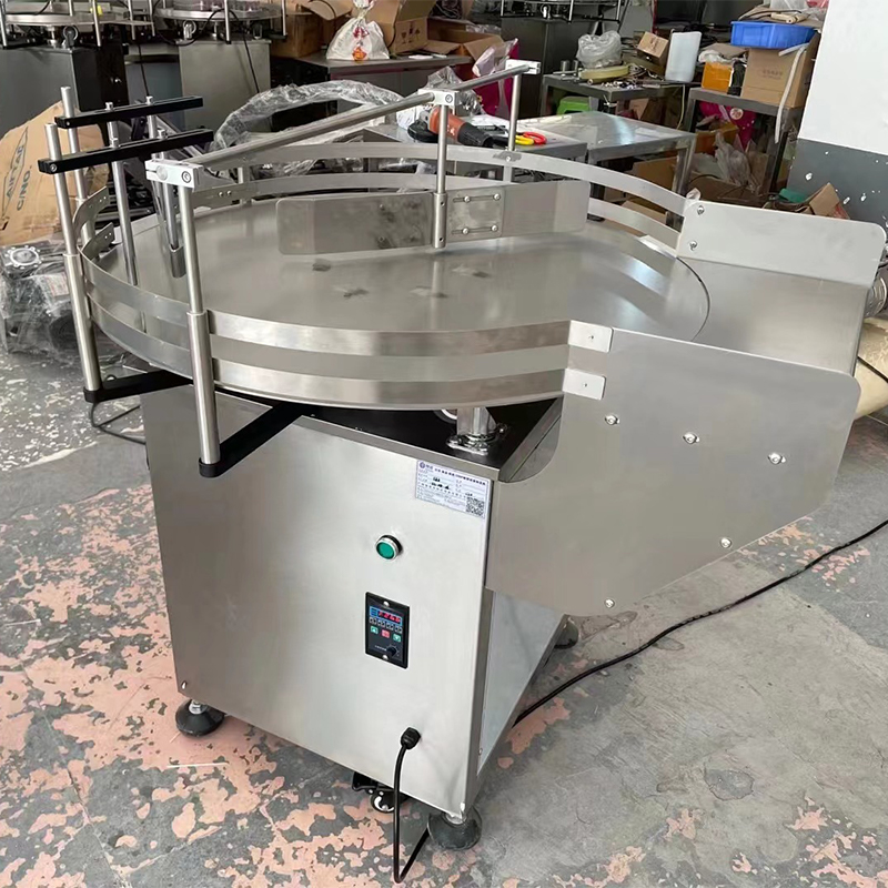 Custom Automatic Round Rotary Plastic Glass Bottle Unscrambler Glass Bottle Sorting Turntable Feeding Table for Filling Machine