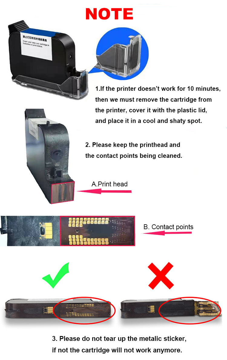 Thermal Inkjet Printer Cartridge Details
