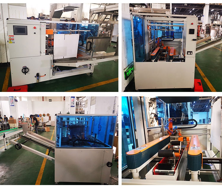 Automatic Cartoon Erecting Box Folding Closing and Taping Machine