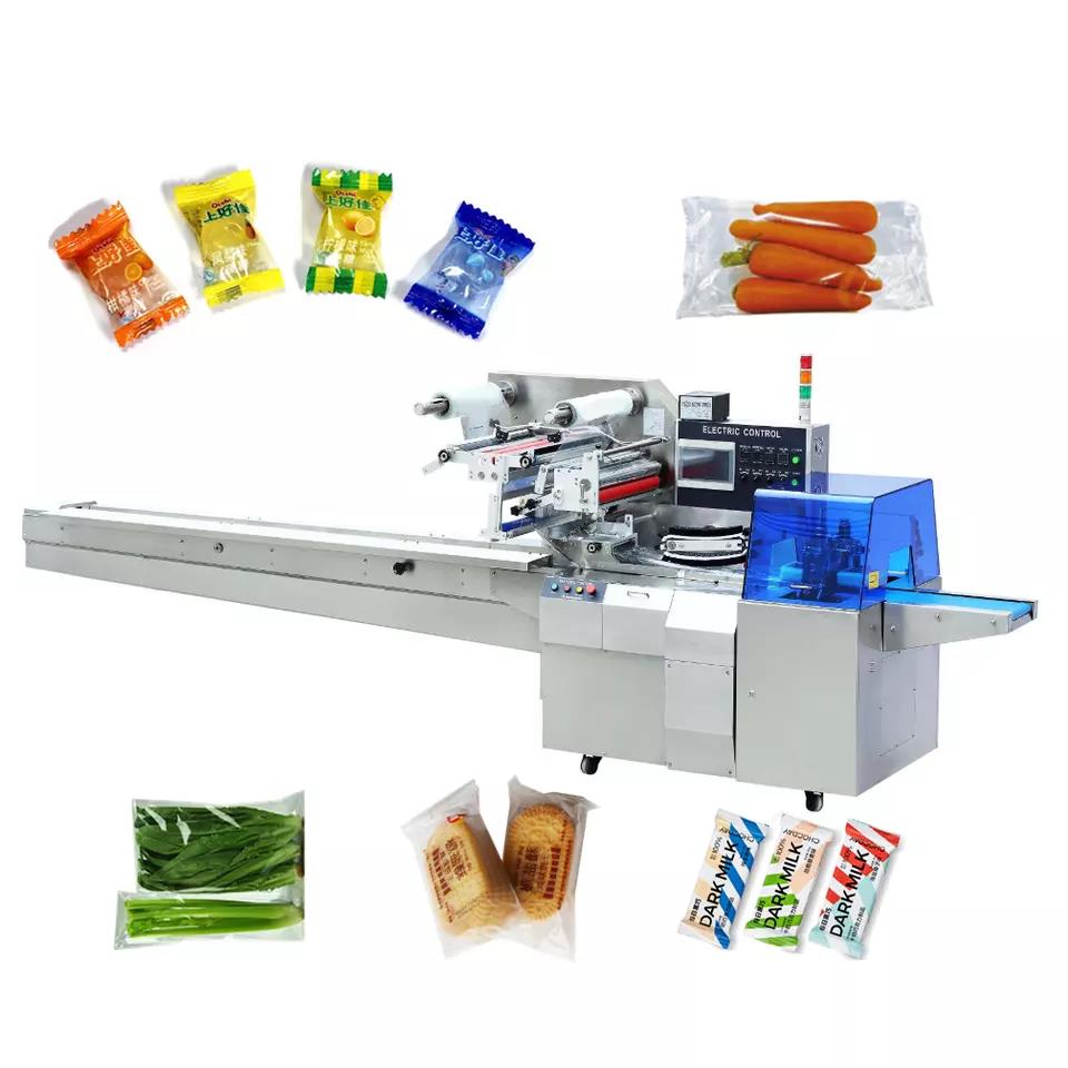 Fully Automatic Horizontal Wrapping Flow Pack Packaging Machine Fruit and Vegetable Packing Machine
