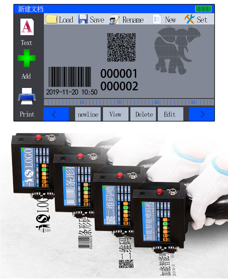 Multi Language Expiry Date Coding Machine 50mm USB Thermal Inkjet Printer