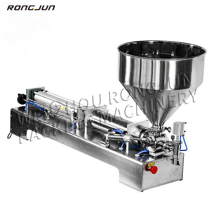 RJ-100G Single Head Piston Bottle Filling Machine for Water Cosmetic Cream Juice Oil Liquid Gel Paint Shampoo Beverages Food