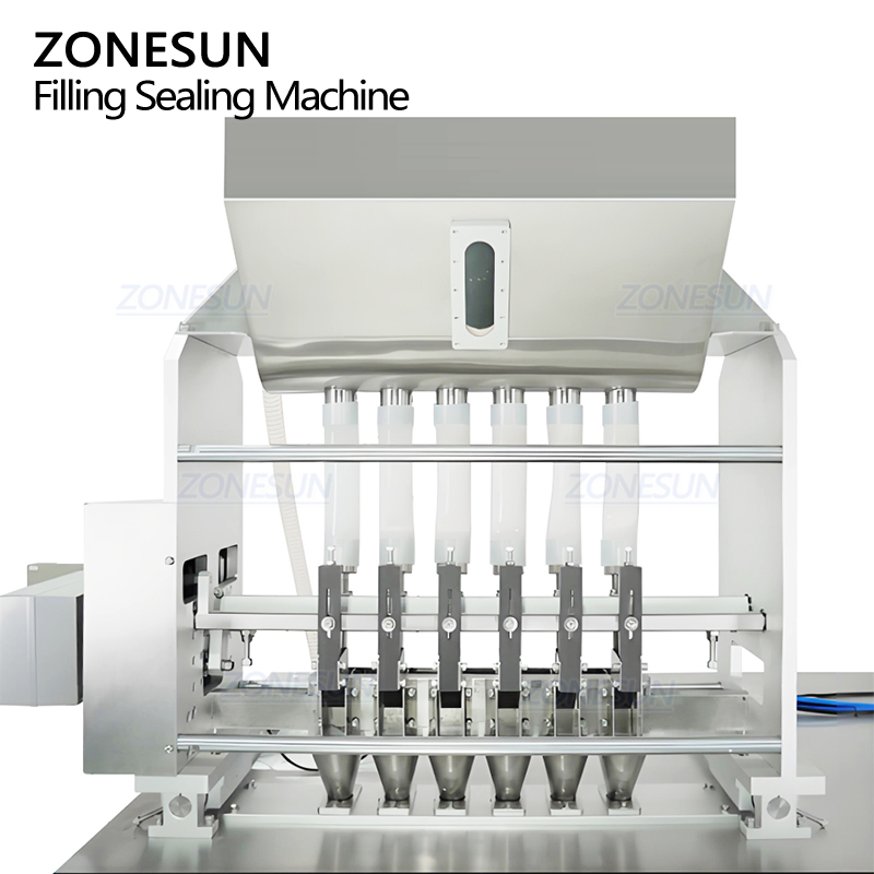 ZONESUN ZS-FS500K6 Servo High Speed Multi-lane Full Automatic Sugar Granule Stick Sachet Vertical Filling Sealing Machine