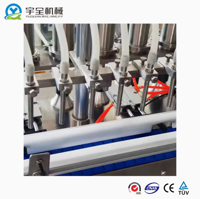 Fully Automatic 6-Head Linear Filling Machine | Piston Gear Driven for Beverage Chemical | High-Accuracy Viscous Liquids Oil