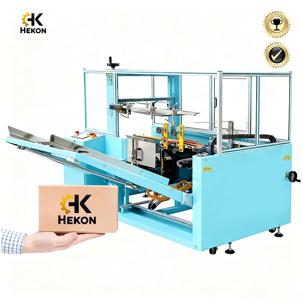 HEKON Vertical Carton Erector Carton Case Box Packing Erecting Machine Automatic Carton Box case Erector Erecting Machine