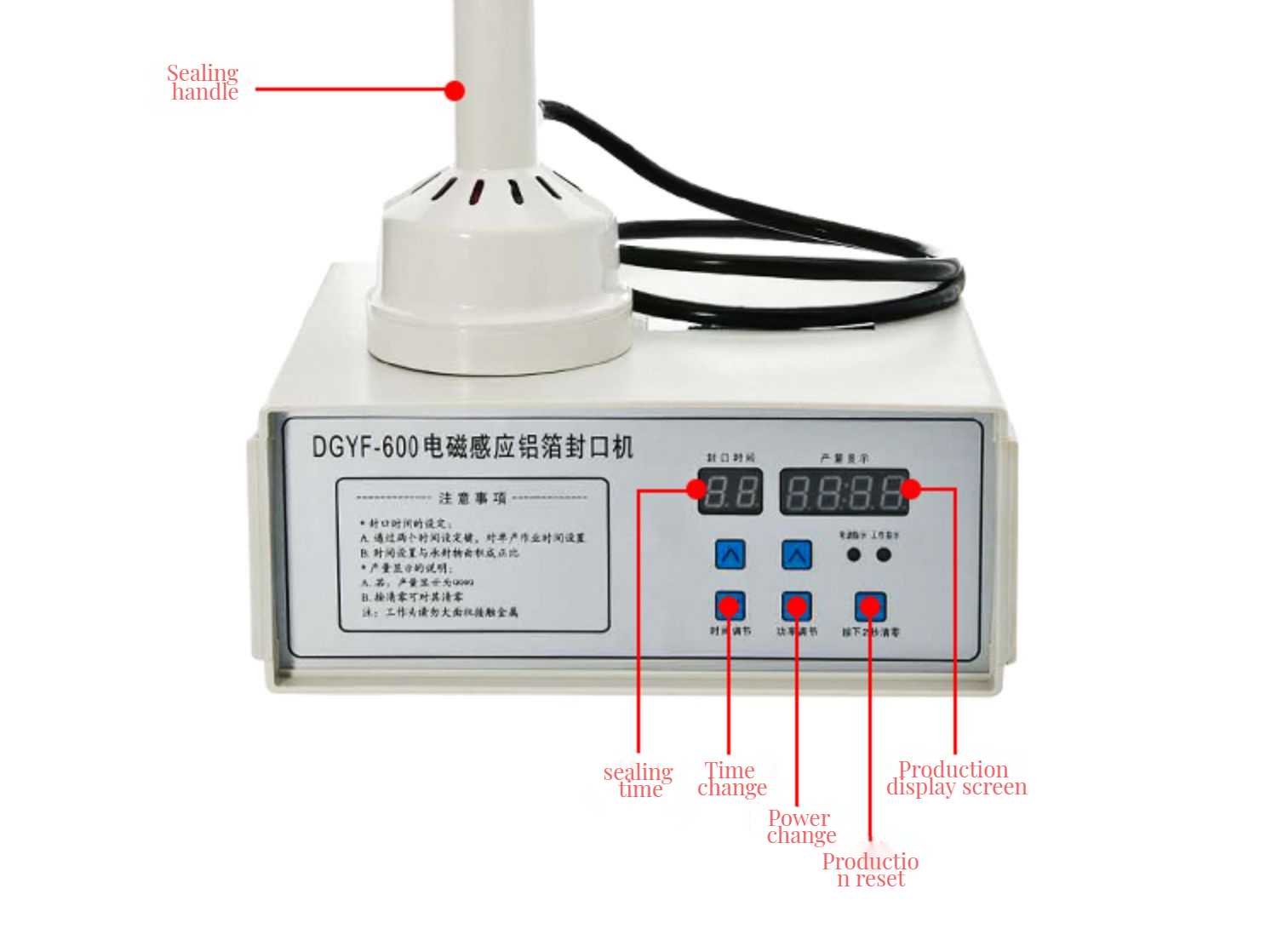 Induction Aluminium Foil Sealing Machine Details 2