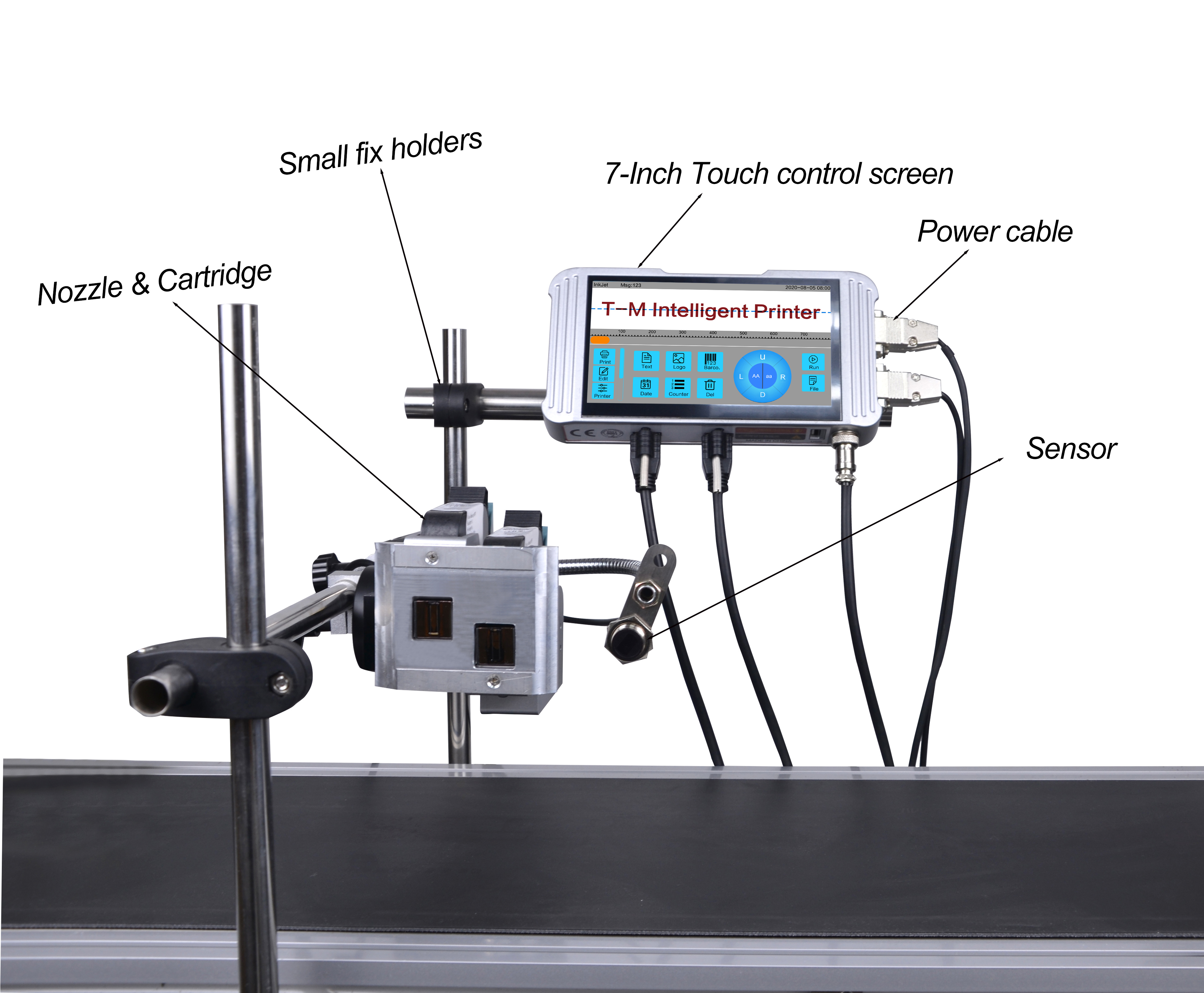 2025 Tij Grade 12.7mm Variable Expire Date QR Code Series Number Automatic Online Coding Machine Batch Printing Inkjet Printer