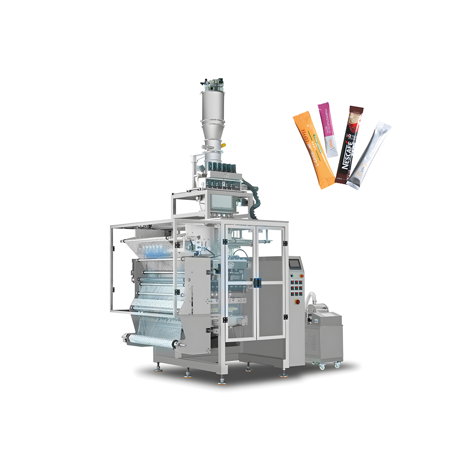Automatic Vertical Form Fill Seal Multi Lane Stick Pack Sachet 6 Multi-line Packing Machine for Powder