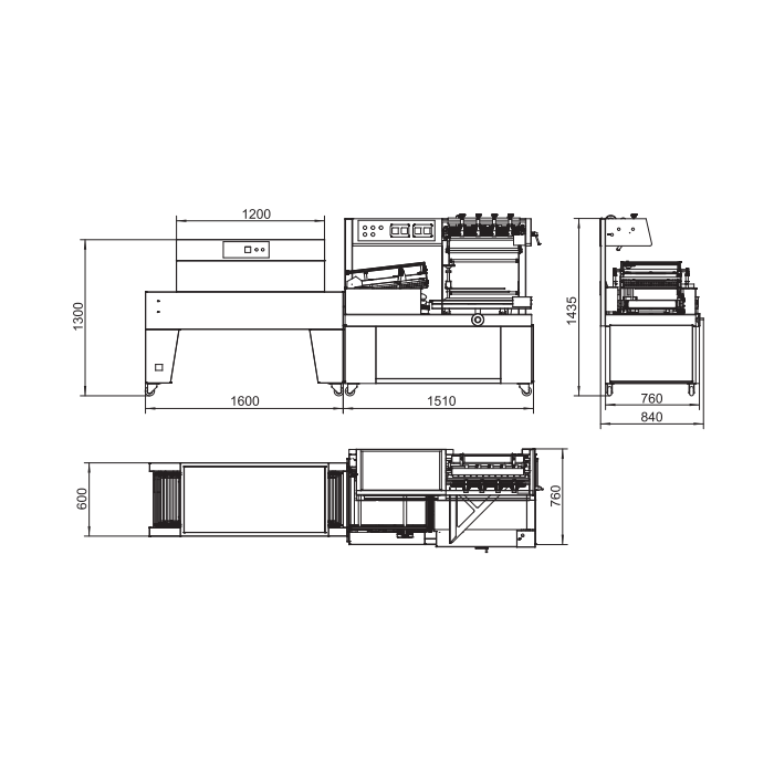 Automatic Heat Shrink Wrap Packing Machine Thermal Shrink Big Tunnel Machine