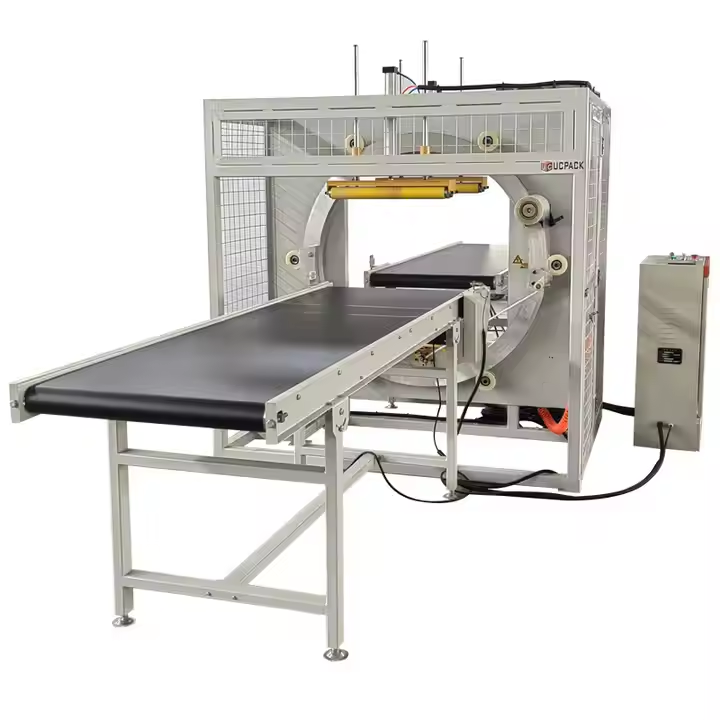 Horizontal Orbital Stretch Wrapping Machine Flow Aluminum Profile Packaging Machine