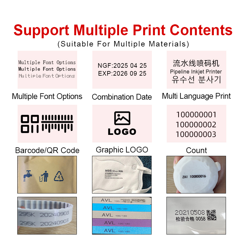 2025 Tij Grade 12.7mm Variable Expire Date QR Code Series Number Automatic Online Coding Machine Batch Printing Inkjet Printer