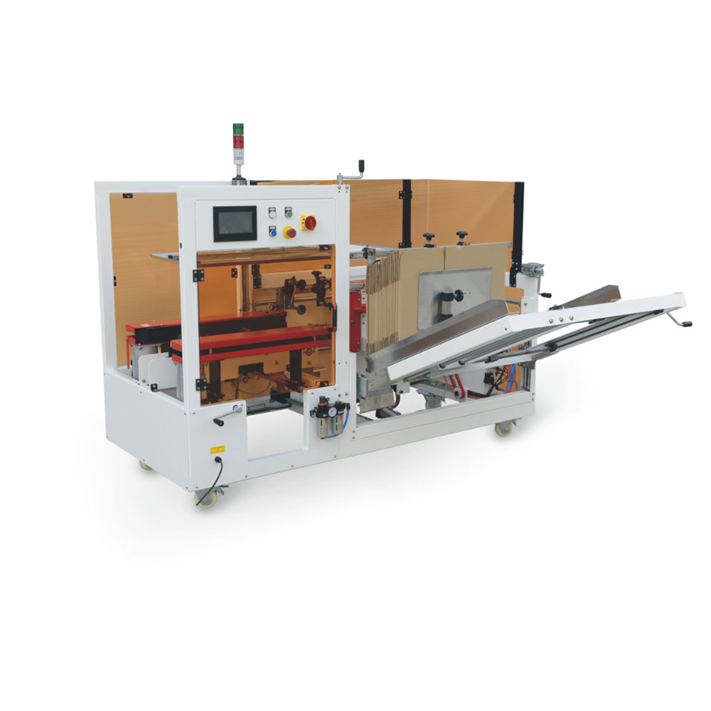 Cartoon Automatic Folding Closing Taping Machine for Erecting Boxes for Food and Chemical Packaging Case Pouch Applications
