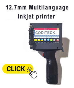 Handheld Inkjet Printer 12.7mm Multilanguage Model