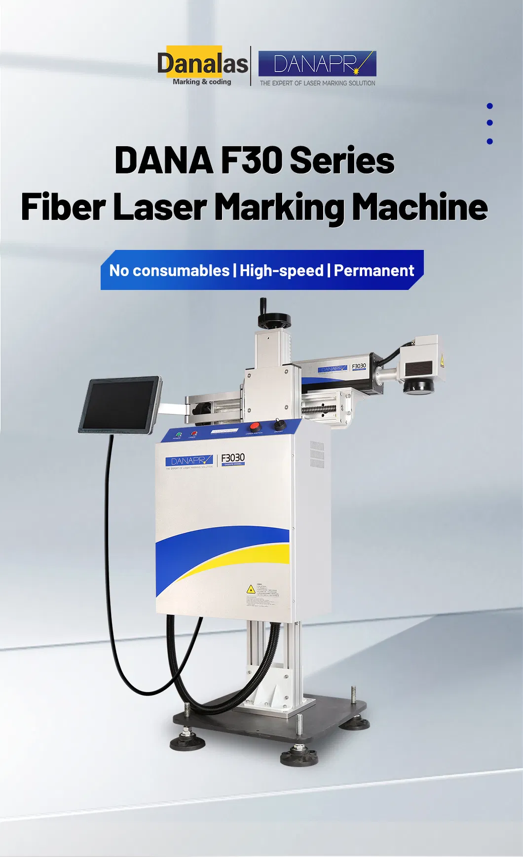100W Fiber Laser Engraving Machine Stainless Steel Marking Machine