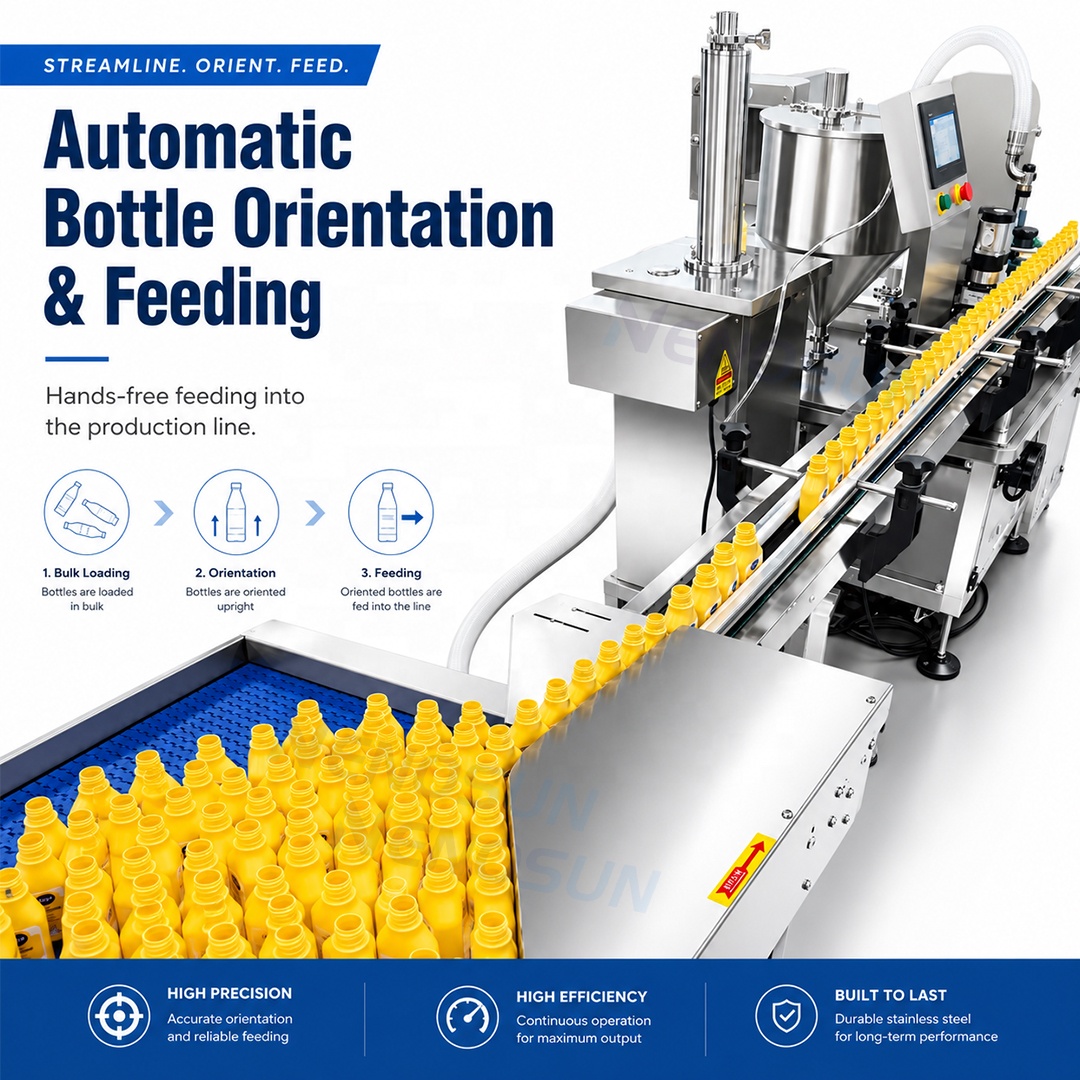 NENOSUN Unscrambler Bottle Sorting Machine Linear Bottle Unscrambler