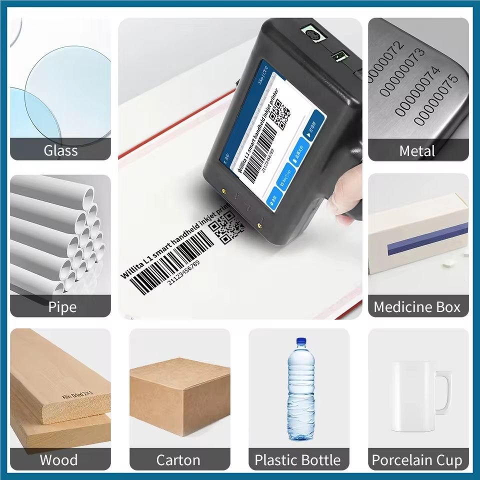 Willita Portable 5 Inch Touch Screen Handheld Inkjet Printer Half Inch Inkjet Coding Machine for Barcode Variable Data