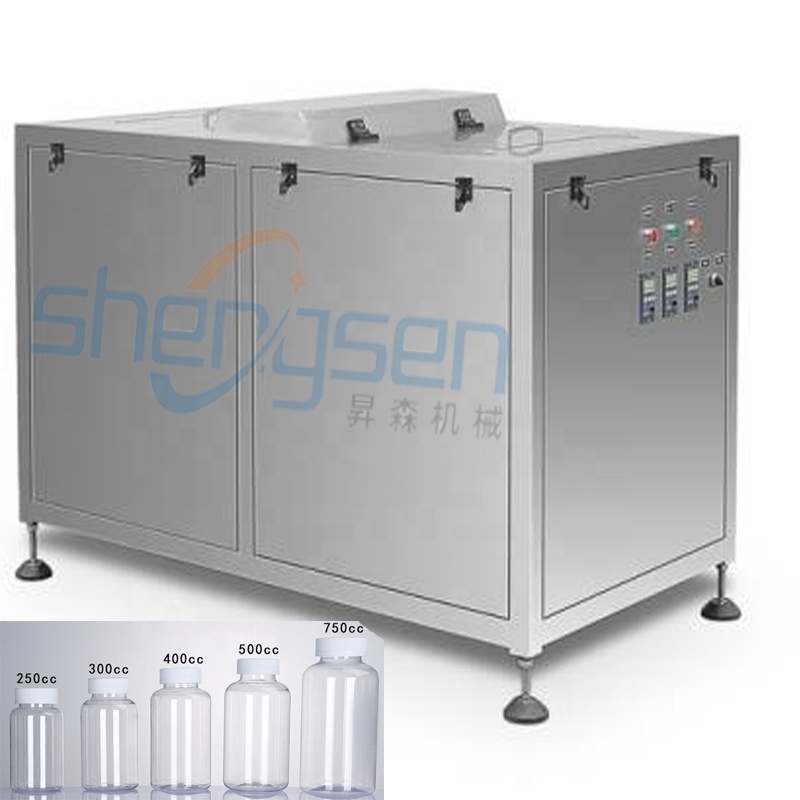 High Speed Full Automatic Stainless Steel PET Vial Small Bottle Unscrambling Sorting Machine 120 Bottles/Min Shengsen Brand