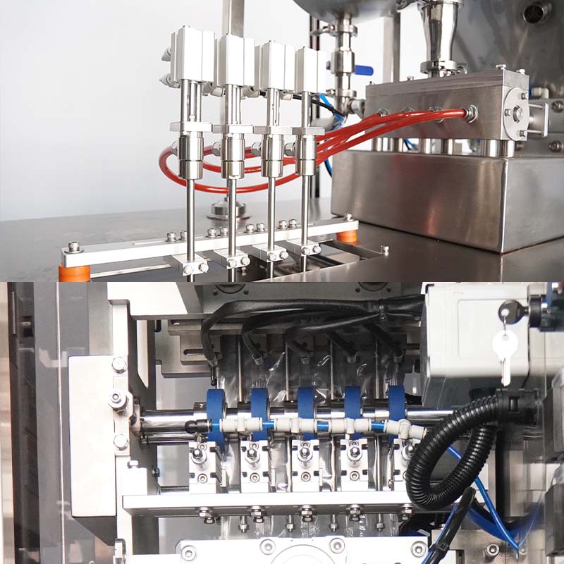 Automatic Multilane Irregular Shaped Sachet Jelly Liquid Package Machine 2 Lane Vffs Energy Gel Packing Machine