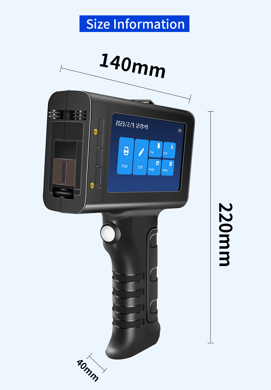 12.7mm Mini Batch Plastic Hand Held Portable Logo Coding Printer Handheld TIJ Inkjet Jet Machine Date Inkjet Printers