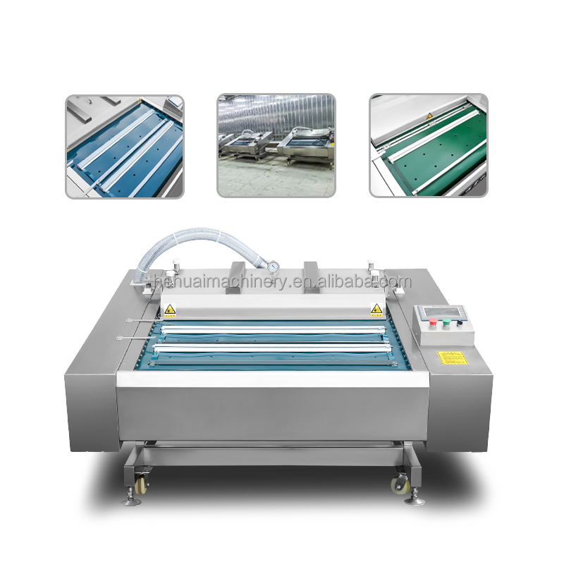 The Continuous Rolling Vacuum Packaging Machine Is Used for Packaging Shrimp Meat and Crab Sticks.