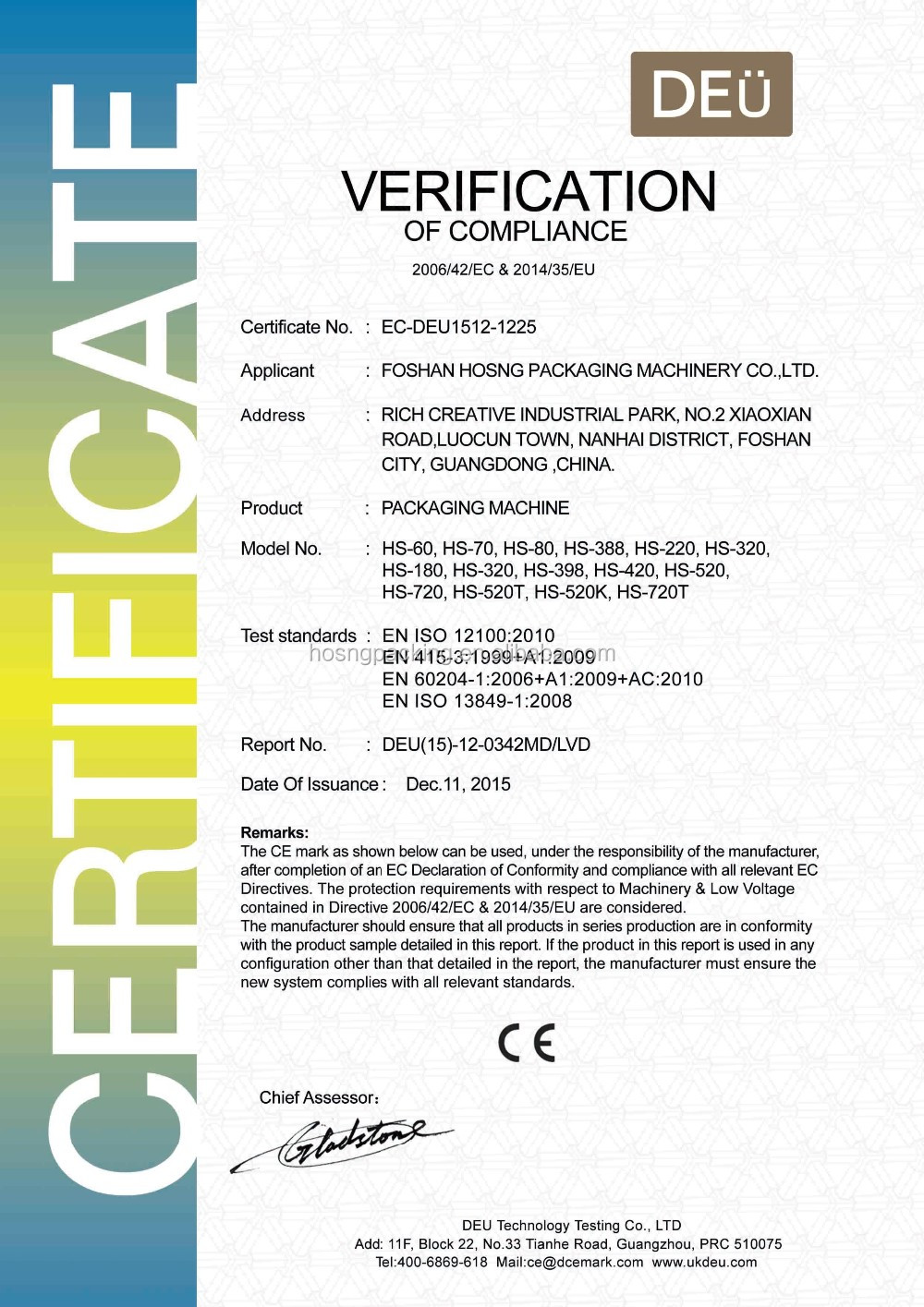 Certificate 1