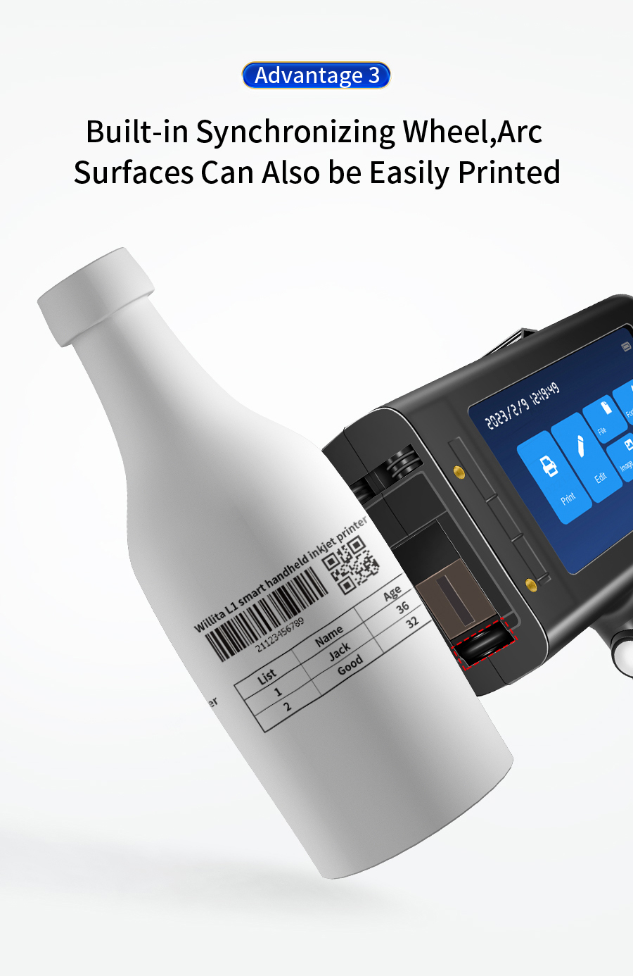 TIJ printer on metal surface