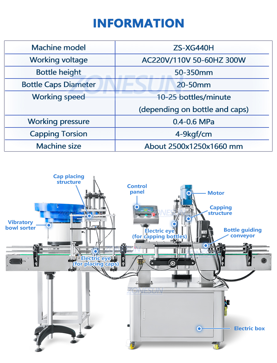 Automatic Capping Machine Front View