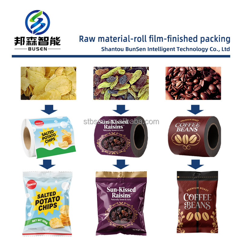 Shrimp Crackers Automatic Vertical Form Fill Seal Packing Machine Collar Type Back Side Sealing Prawn Crackers Weigher Packing
