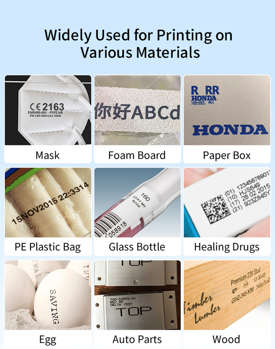 Handheld inkjet printer multi surface display