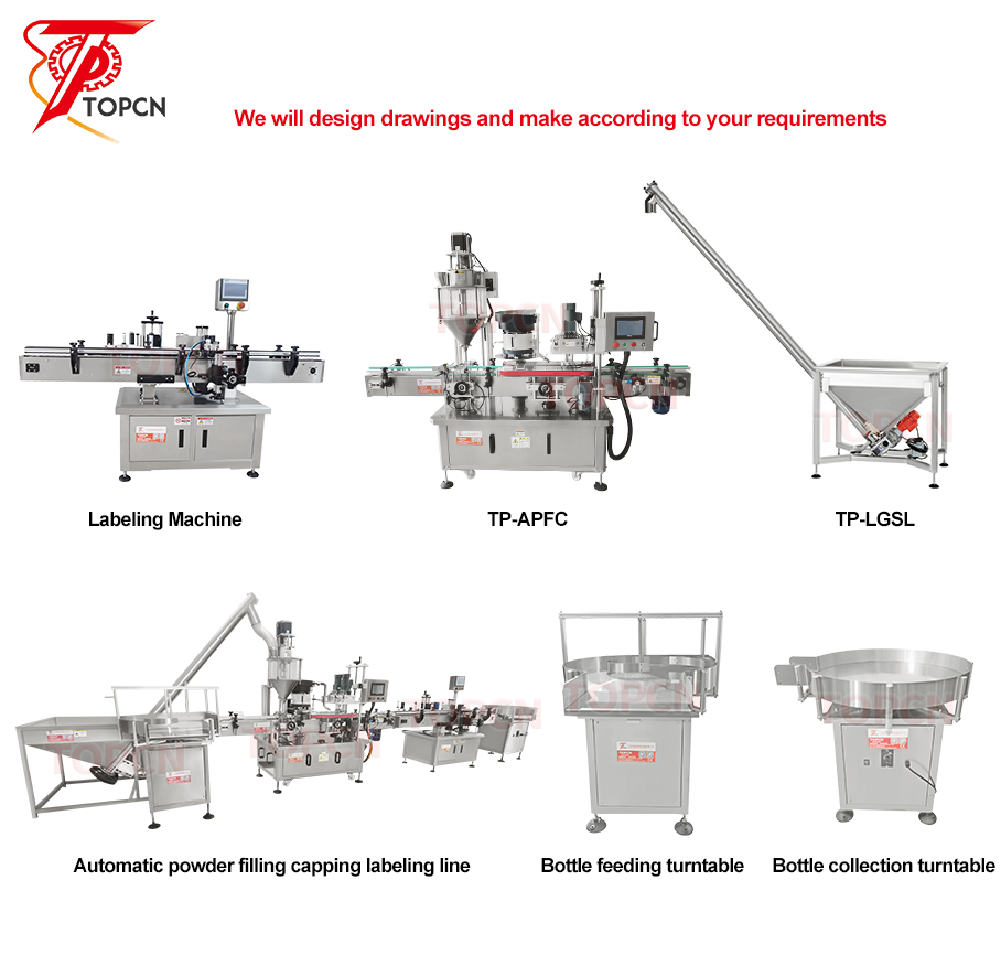 Auger Filler Spices Chili Coffee Milk Powder Jar Automatic Bottle Screw Powder Filling Machine Capping Labeling Packing Line